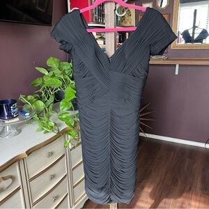 Vintage Vicky Tiel Couture Ruched Bodycon Dress